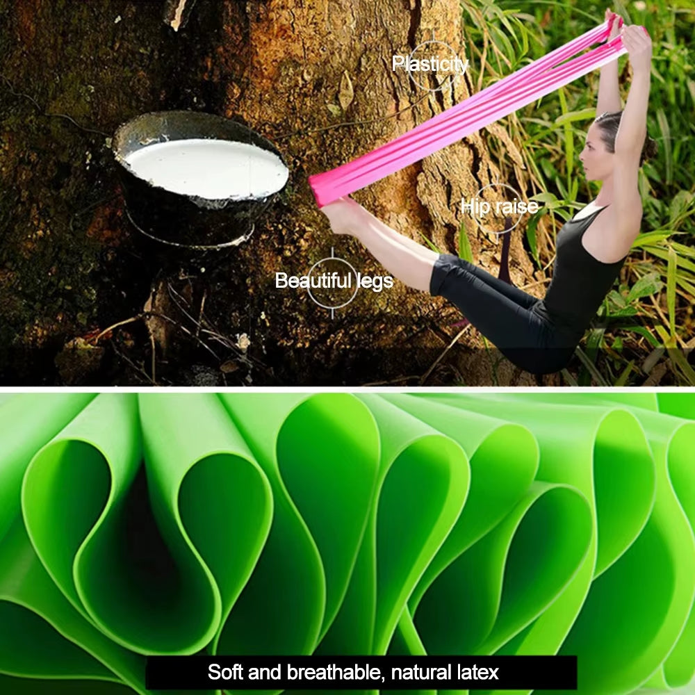 Yoga Elastic Bands Portable Pilates Hip Circle Expander Bands Latex Tension Gym Family Strength Training Resistance Belt