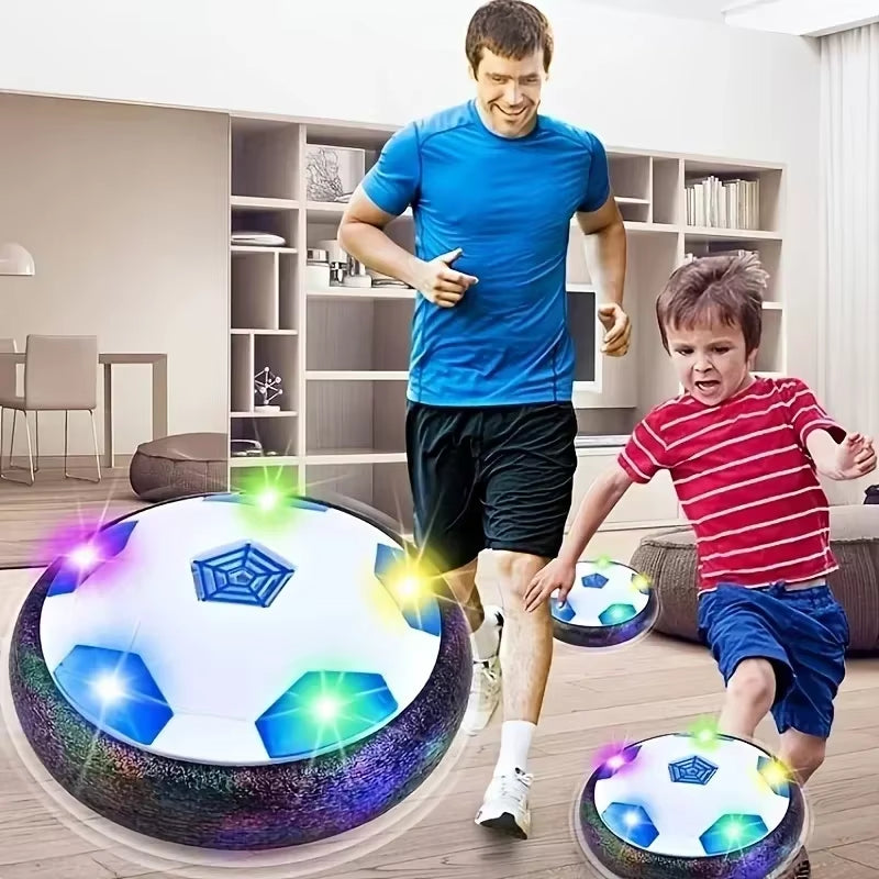 LED Bubble Football Kids Interactive Game Toy with Music and Lights Floating Indoor Mobile Slide Flat Soccer Sports for Kid Gift
